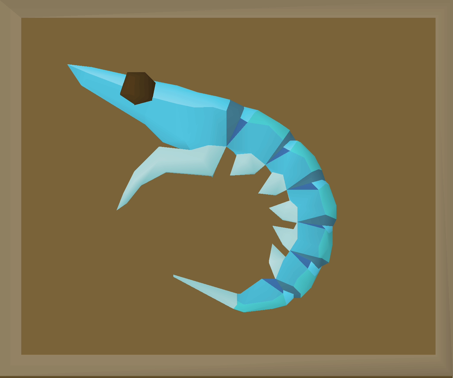 Mounted giant blue krill
