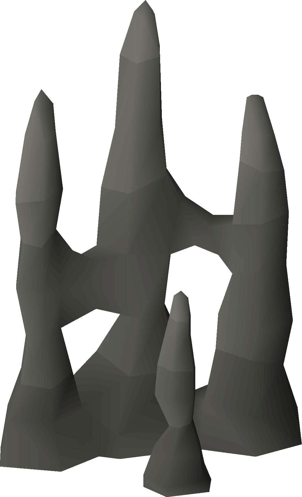Connected stalagmites
