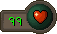 A player that has been venomed will change your hitpoints background into a dark green-blue colour.