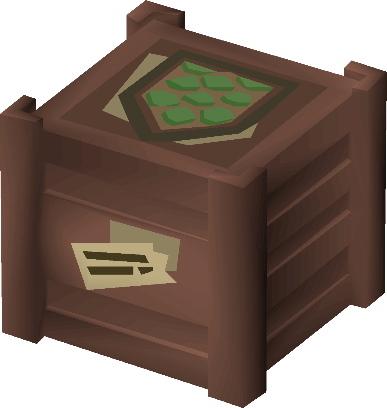 Crate of leather