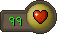 A player that has been diseased will change your hitpoints background into a yellow colour.