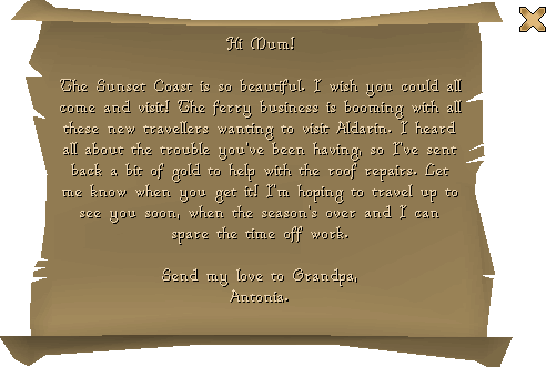 The letter when read.
