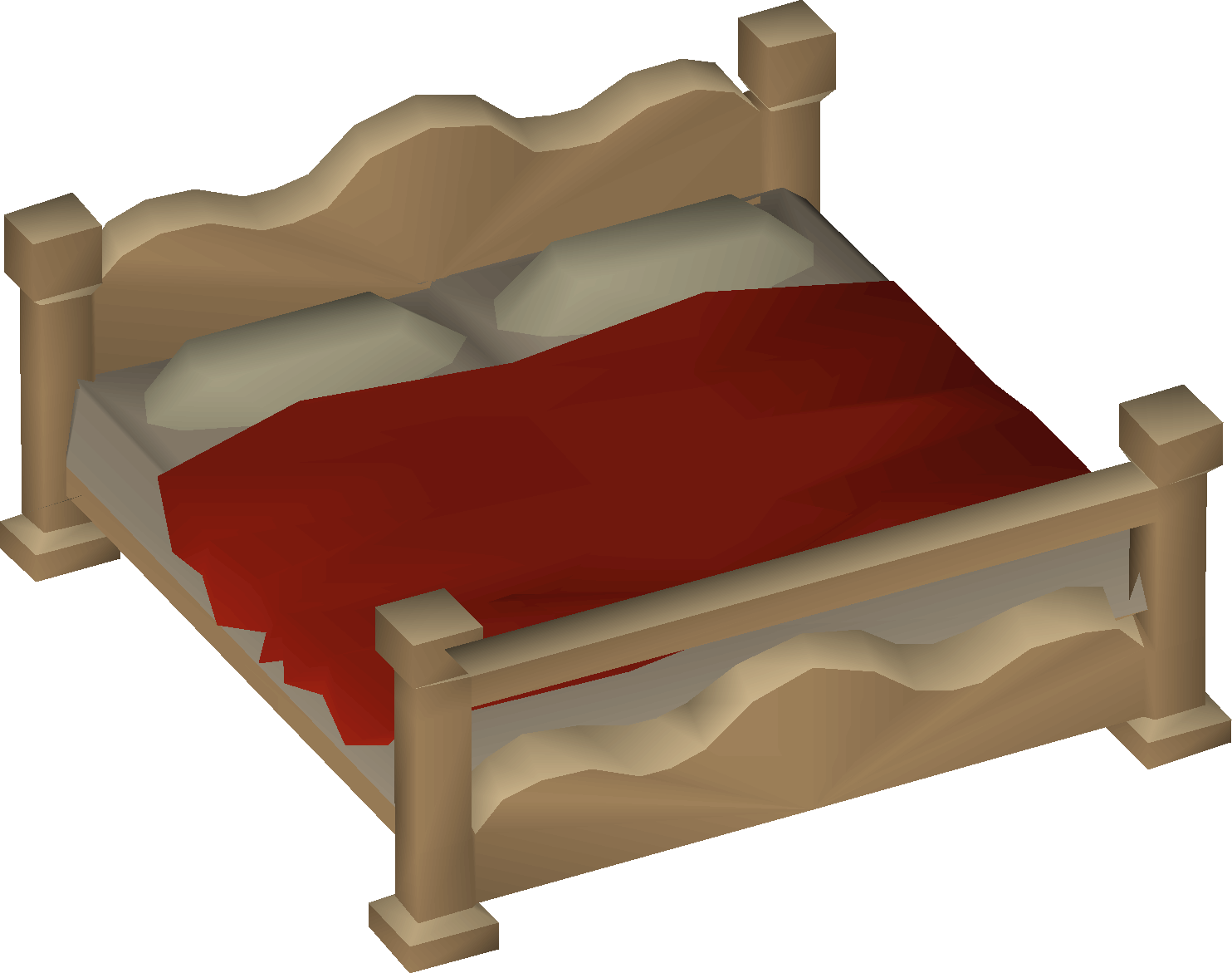 Large oak bed (interface item)
