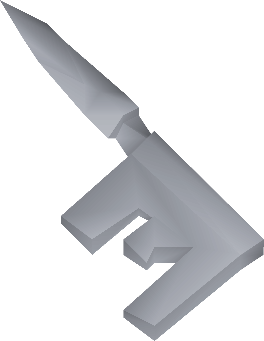 Tooth half of key (moon key)