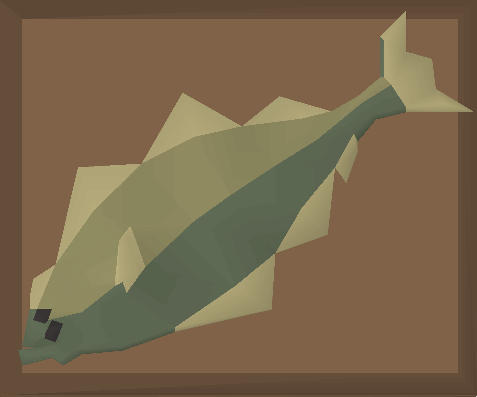 Mounted huge halibut