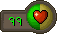 Becoming poisoned and diseased at the same time will change the Hitpoints orb background to be split into half green and half yellow colours.