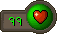 A player that has been poisoned will change your hitpoints background into a green colour.