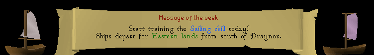 First custom message of the week, showing the header and different banner look from before 2023.
