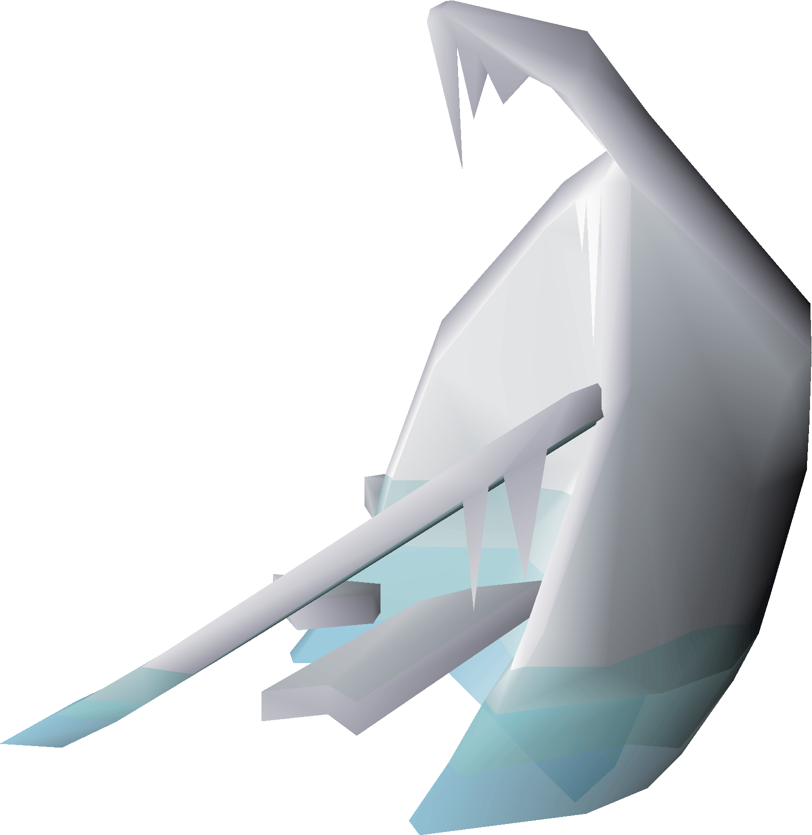 Boat shaped ice