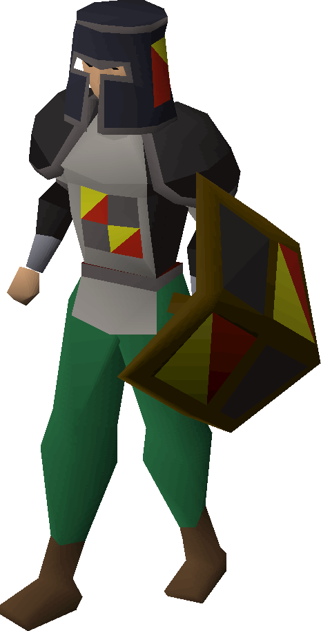 Black heraldic armour