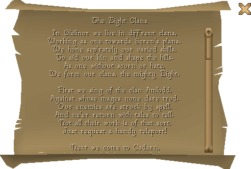 The Eight Clans when read.