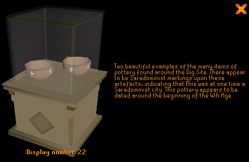The display before adding pottery.