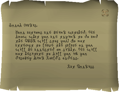 The letter to Surok when read.